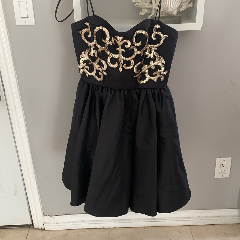 Black dress.
